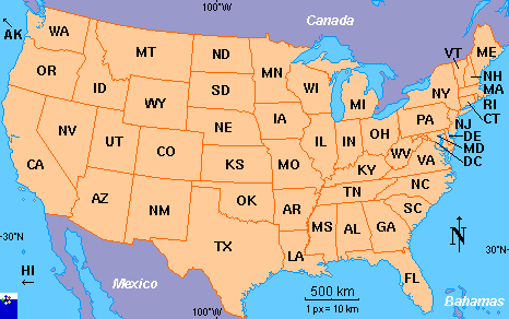 Show Me A Us Map United States Map