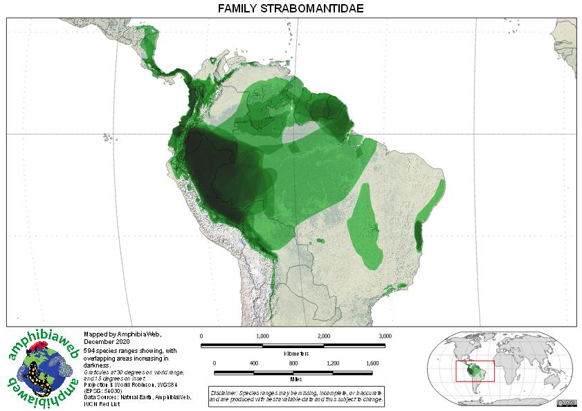 Strabomantidae Richness map